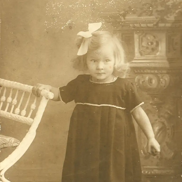 Birgitte Nielsen som lille pige, ca. 1922